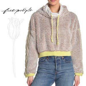 Free People Wild Heart Faux Shearling Pullover XL